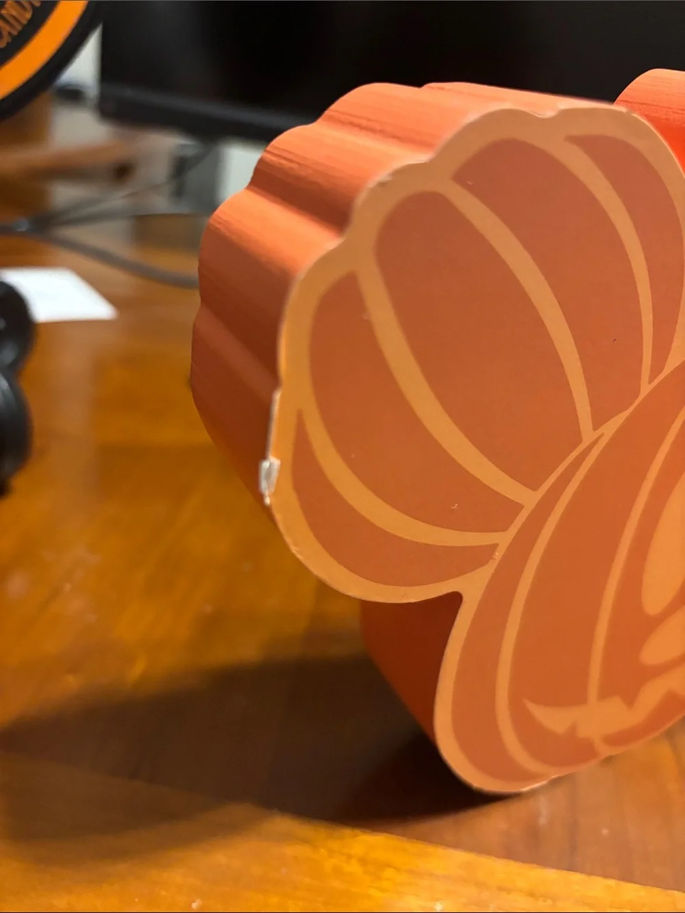 Disney Pumpkin Mickey Table Decoration in Rust Orange
